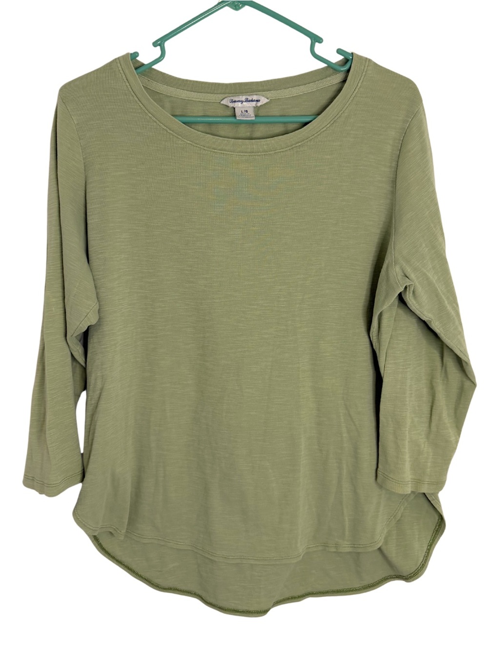 Tommy Bahama Green 3/4 Sleeve Shirt Size Large